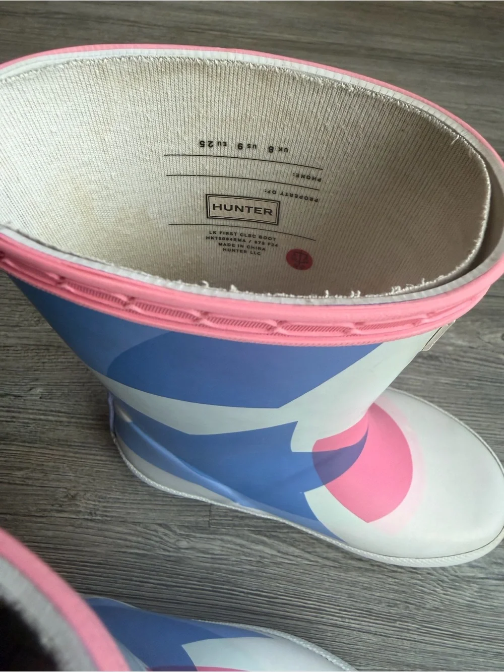 Hunter Kids Rain Boots in Pink, Blue, Mint & White